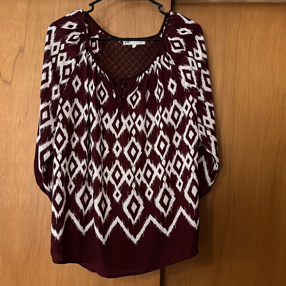 Maroon blouse size large